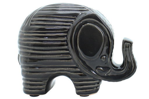 Black elephant figurine ornament