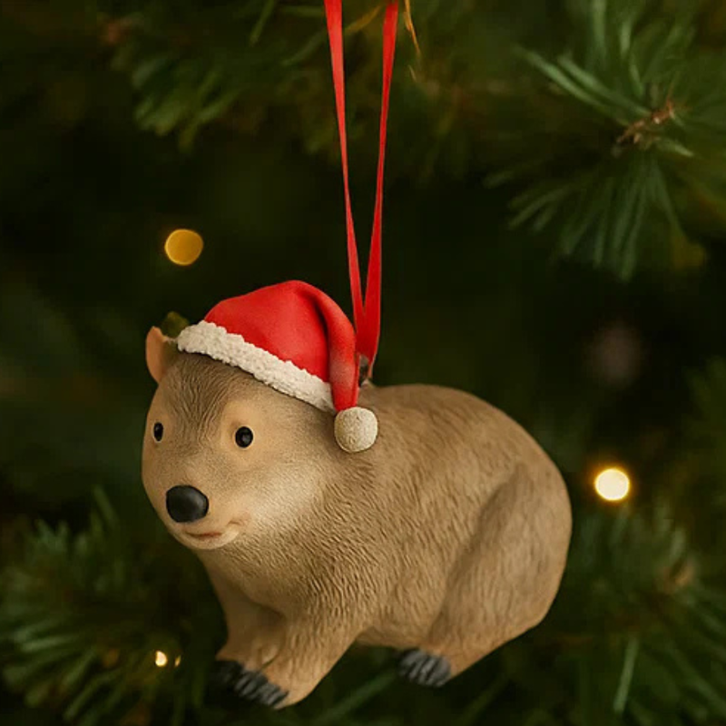 Christmas Wombat 7cm