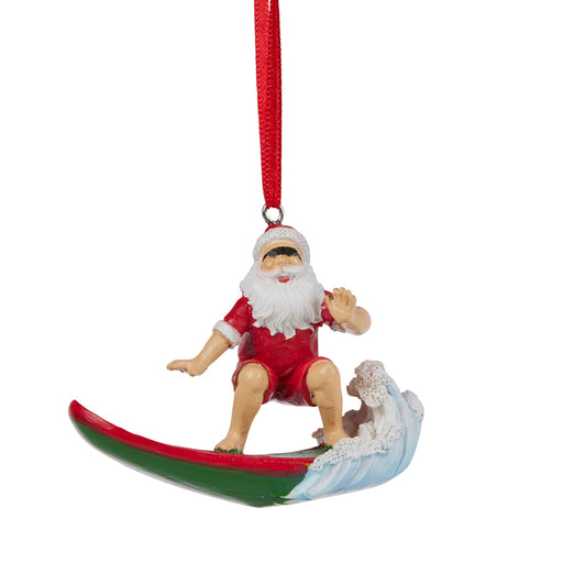 Ronis Christmas Tree Deco Surfing Santa 8cmL