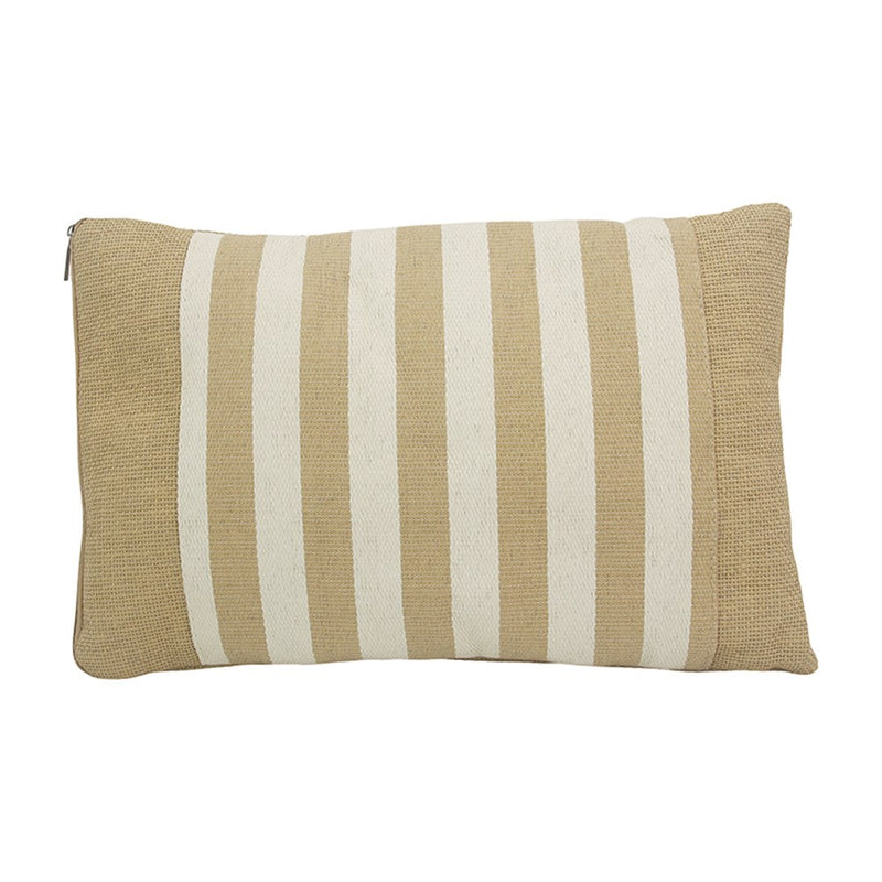 Natural and white beach cushion