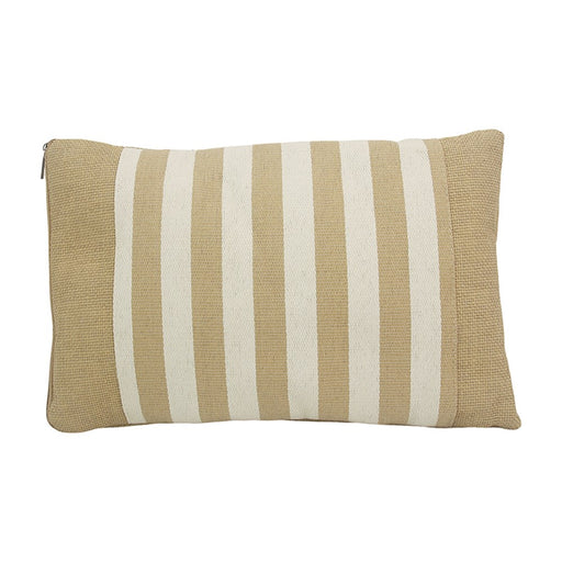 Natural and white beach cushion