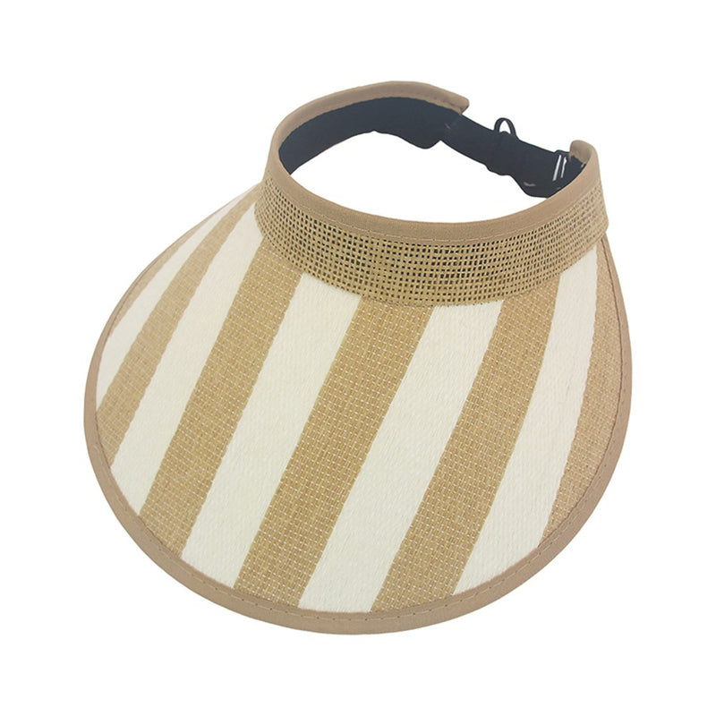 Natural beige sun visor hat
