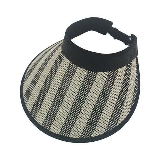 Black and white sun visor hat