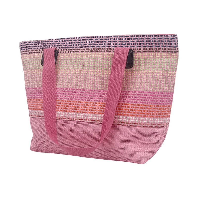 Large pink beach tote bag
