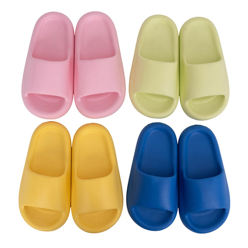 Kids EVA slides in blue mint pink and yellow