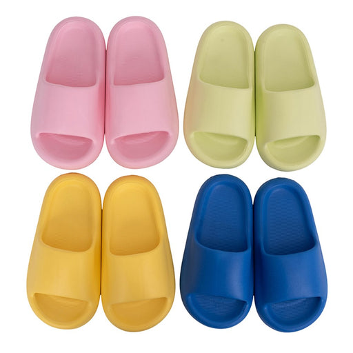 Kids EVA slides in blue mint pink and yellow