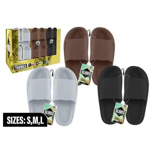 mens solid EVA slides S M L casual summer footwear
