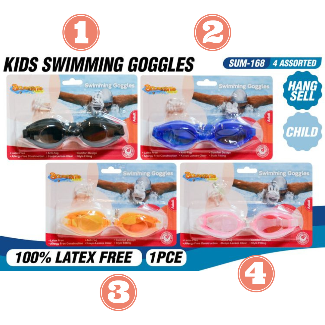 Kids Swimming Goggles Asstd Colour