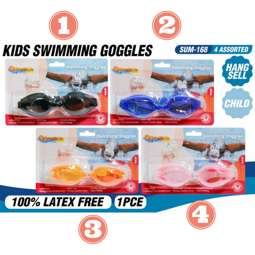 Kids Swimming Goggles Asstd Colour