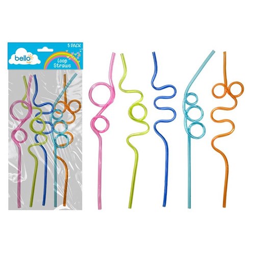 Classic colorful bendy drinking straws