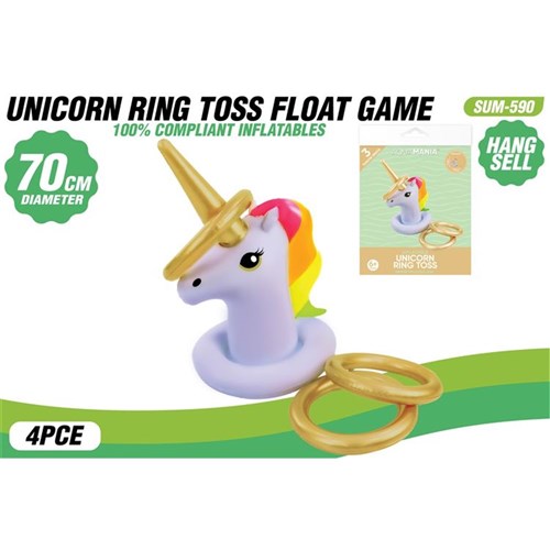 Unicorn Ring Toss Float Game 70cm 4pk