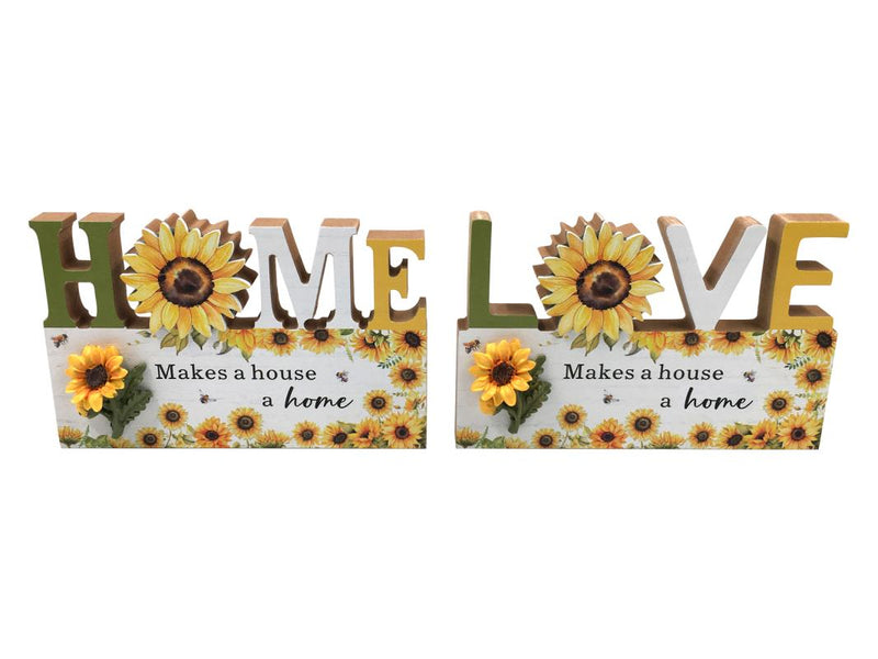 Sunflower home quote decorative plaque