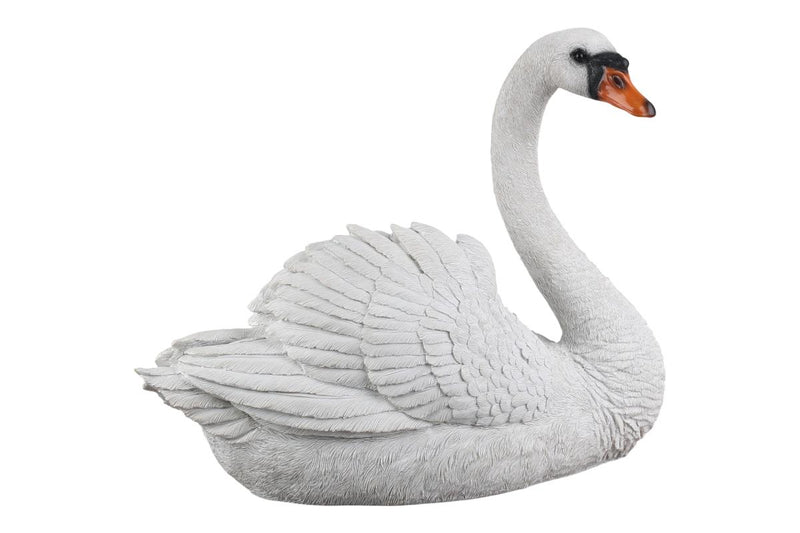 Swan floating pose ornament 48x41cm