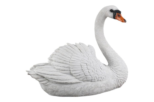 Swan floating pose ornament 48x41cm
