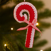 Red Candy Cane Hanging Deco 27cm – thumbnail
