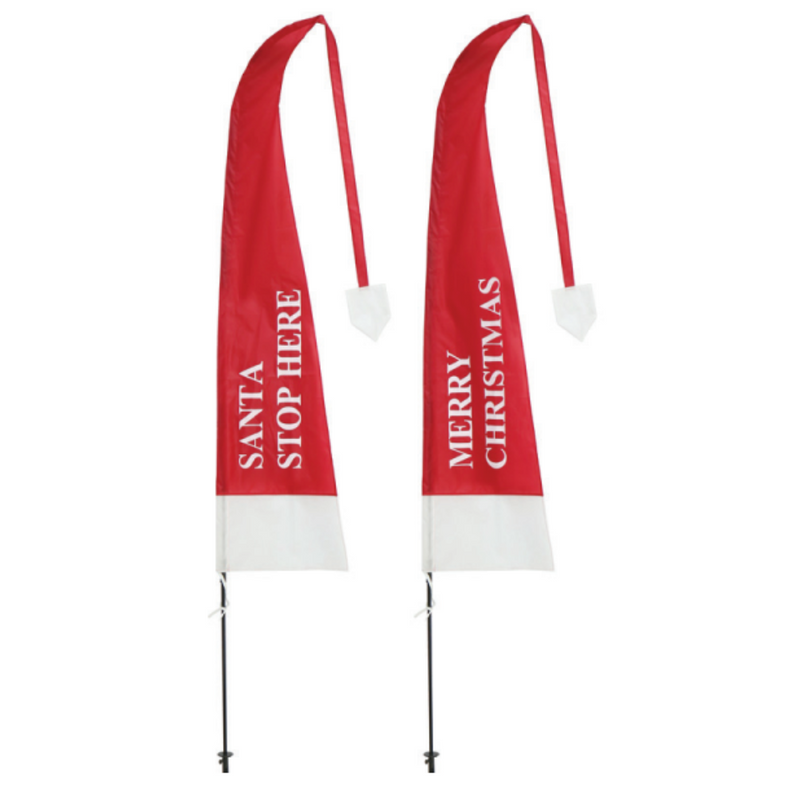 Ronis Santa Hat Flag Printed 2.17m 2 Asstd