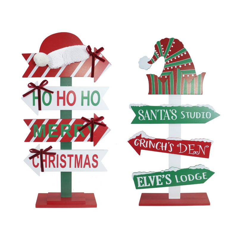 Ronis Santa Elf Large Sign Assorted