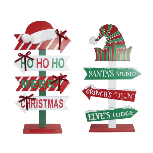 Ronis Santa Elf Large Sign Assorted