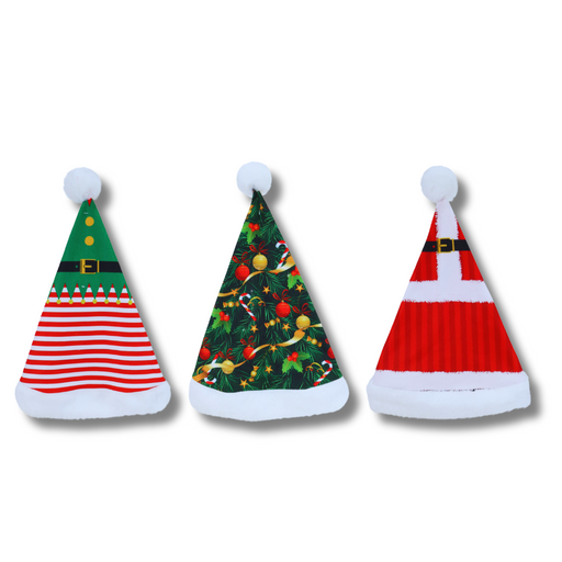 Ronis Santa Hat Digital Print Novelty Kids Assorted