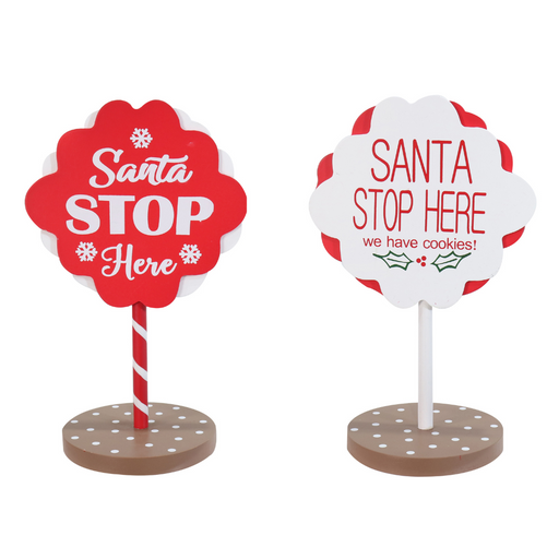 Ronis Santa Stop Table Sign Assorted
