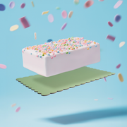 Ronis Scalloped Rectangular Cake Boards Dual Colour Pink & Green