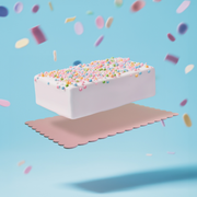 Ronis Scalloped Rectangular Cake Boards Dual Colour Pink & Green