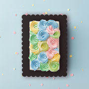 Ronis Scalloped Rectangular Cake Boards Dual Colour White & Black