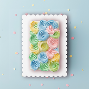 Ronis Scalloped Rectangular Cake Boards Dual Colour White & Black