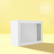 Ronis Scalloped Rectangular Cake Boards Dual Colour White & Black