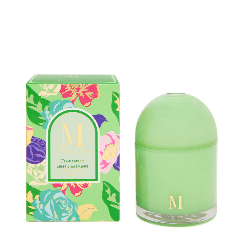 Ronis Scent Maison Florabelle Amber and Sandalwood Glass Dome Candle 375g