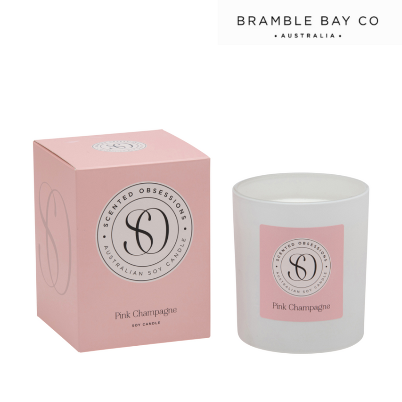 Ronis Scented Obsessions Candle Champagne and Wild Strawberries 300g