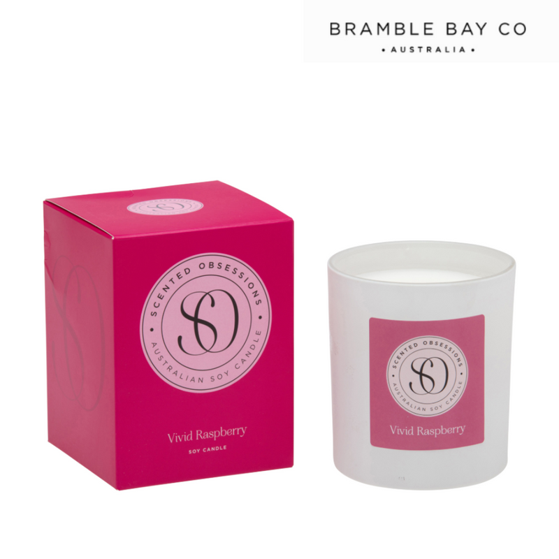 Ronis Scented Obsessions Candle Raspberry and Vanilla 300g