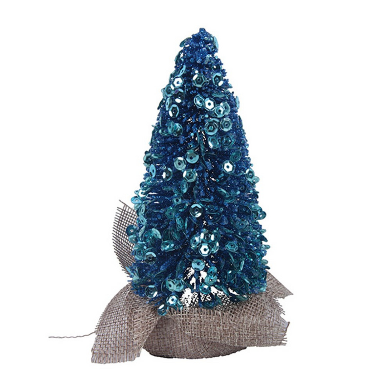 Ronis Sequin Tree 13.5cm Pale Blue