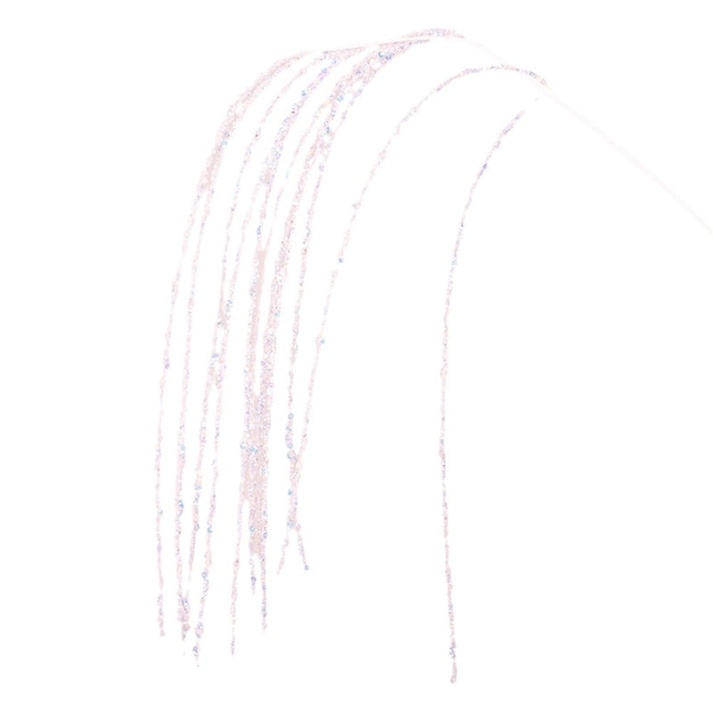 White Sequin Hanging Tree Pick 106cm Christmas floral decoration