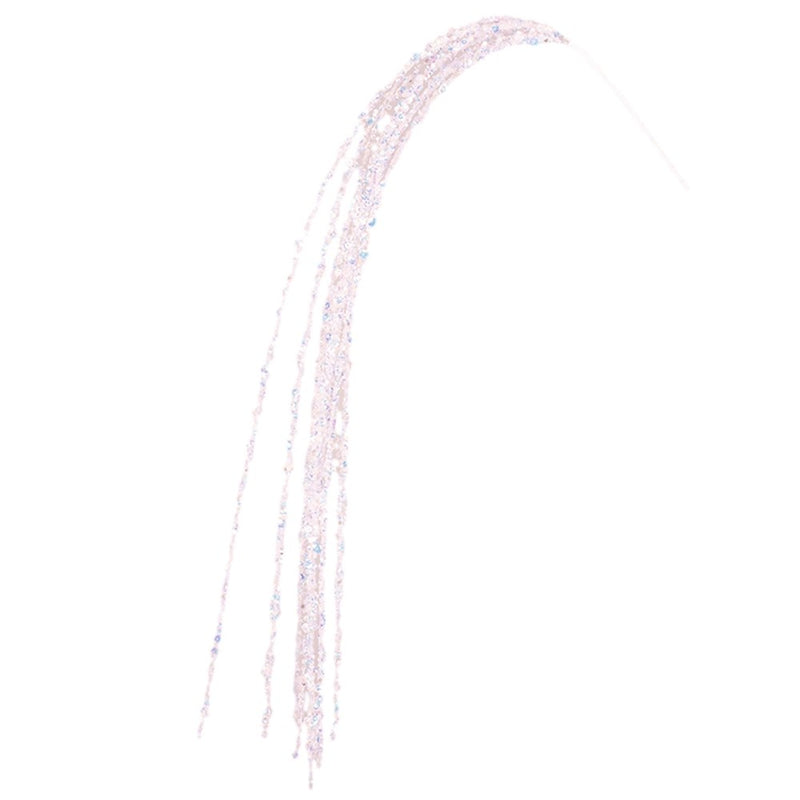 White Sequin Hanging Tree Pick 106cm Christmas floral decoration