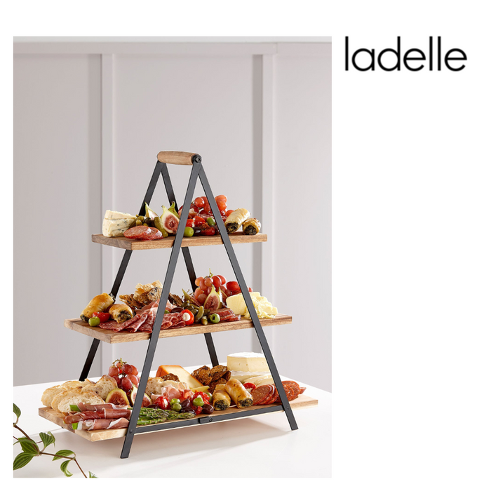 Ronis Ladelle Serve + Share Acacia Wood Serving Tower