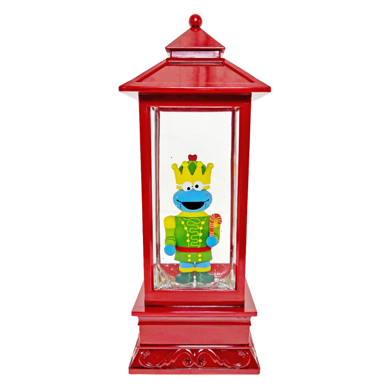 Sesame Street Cookie Monster Nutcracker lantern with Christmas theme for hanging holiday decor