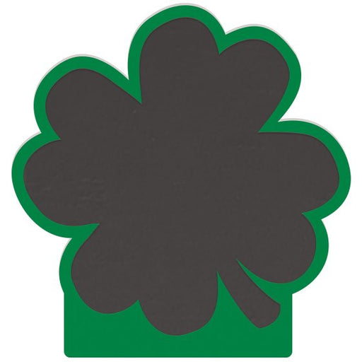 Standing shamrock chalkboard sign for St Patrick’s Day, reusable tabletop message board for party décor or bar menus