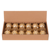 Shatterproof bauble 8cm in assorted gold shades, durable and elegant for enhancing Christmas tree decorations.