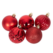 Red shatterproof berry-style Christmas bauble cluster, 35x6cm festive hanging decoration