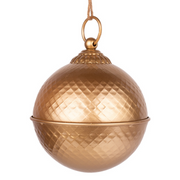 Shiny 17.5cm gold metal Christmas bell ornament for hanging décor