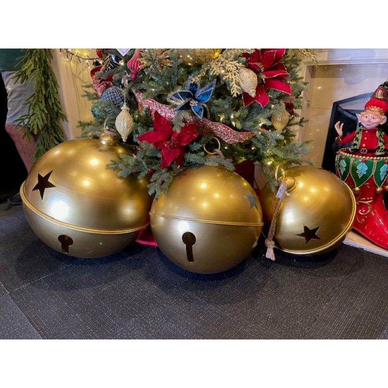 Ronis Shiny Jumbo Bells Set of 3 45cm Gold