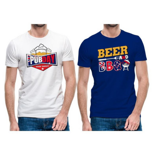 Shirt Short Sleeve Adults Blue and White