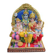 Shiva Family Idol – 15.5x10x18cm Statue of Shiva, Parvati, Ganesha & Kartikeya