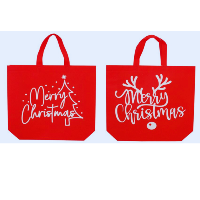 Shopper Bag Non-Woven Merry Christmas Assorted