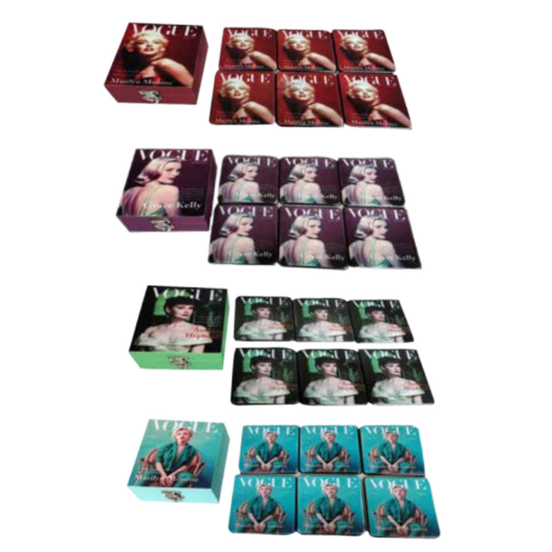 Ronis Showgirls Coaster 12x12x5cm Set of 6 Assorted