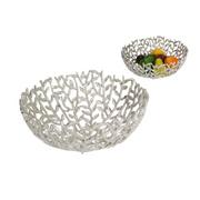 Ronis Silver Coral Decor Bowl 34cm – thumbnail