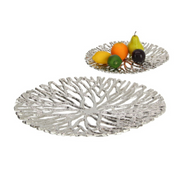 Ronis Silver Coral Decor Platter 35cm – thumbnail