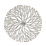 Ronis Silver Coral Decor Platter 35cm – thumbnail