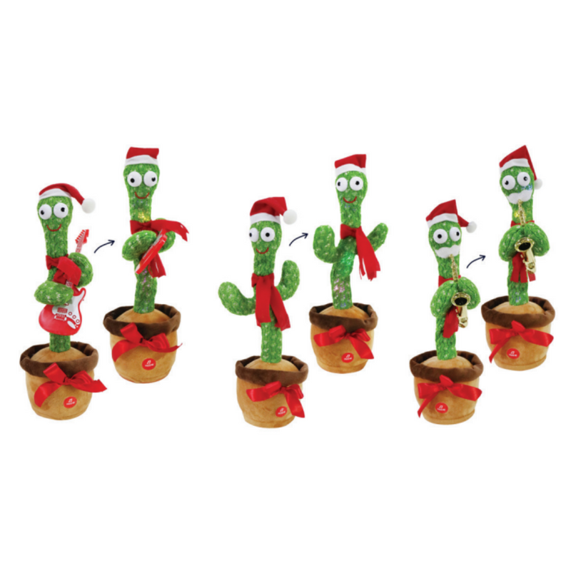 Ronis Sing n Twirl Christmas Cactus 34cm Assorted